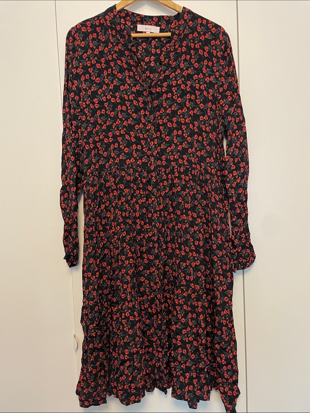 90s Floral Midi Dress